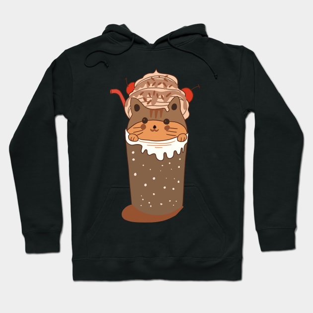 cat in a coffee cup Hoodie by meisanmui